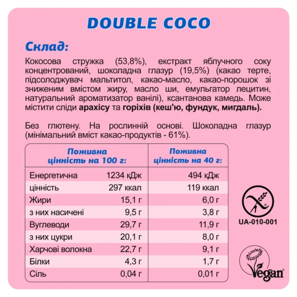 Шоу-Бокс шоколадних батончиків "Double Coco" фото