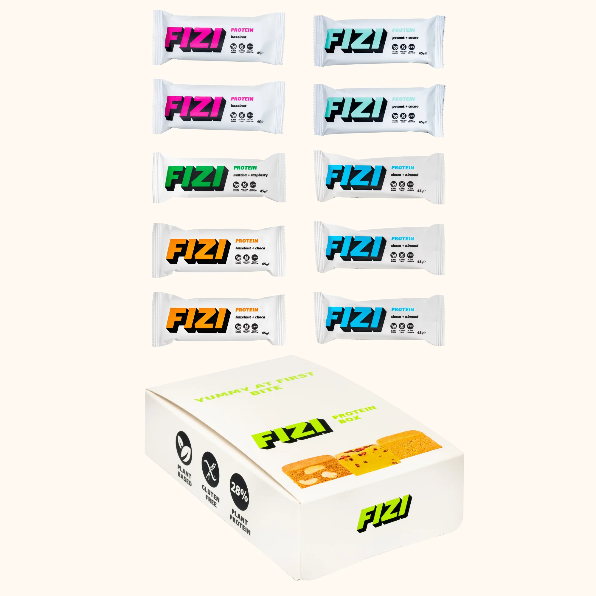 Бокс протеїнових батончиків Protein Box MIX від Fizi фото