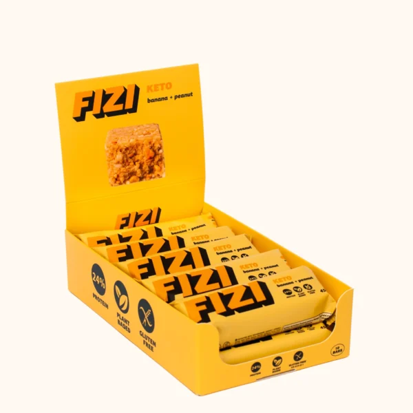 Кето батончик FIZI "Banana + Peanut" 10 шт по 45 г фото