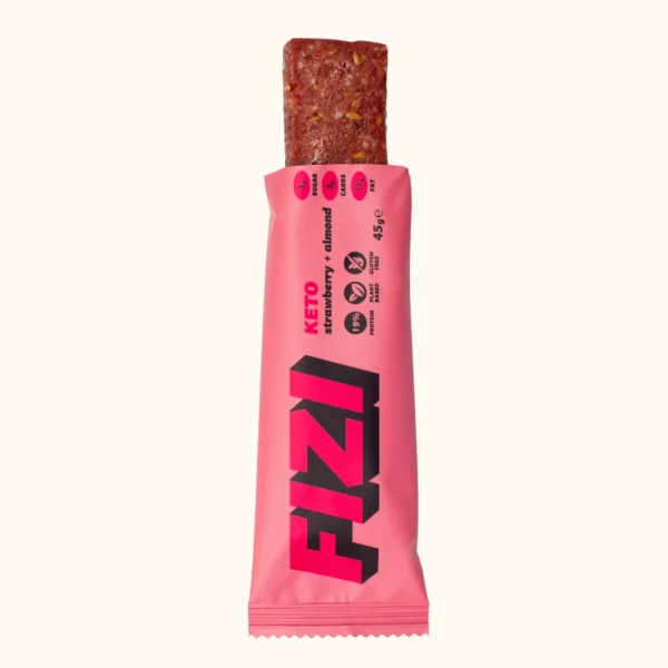 Кето батончик FIZI "Strawberry + Almond" 10шт * 45г фото