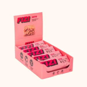 Кето батончик FIZI "Strawberry + Almond" 10шт * 45г фото