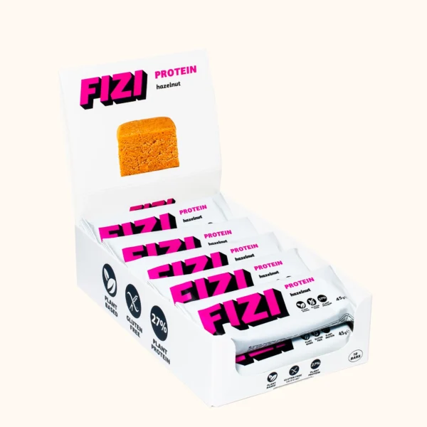 Набір протеїнових батончиків FIZI Hazelnut 10 шт x 45 г фото