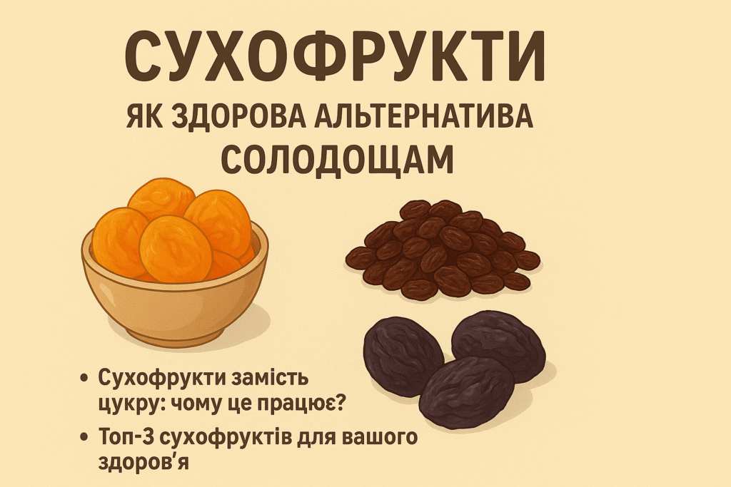 сухофрукти, заміна солодкому