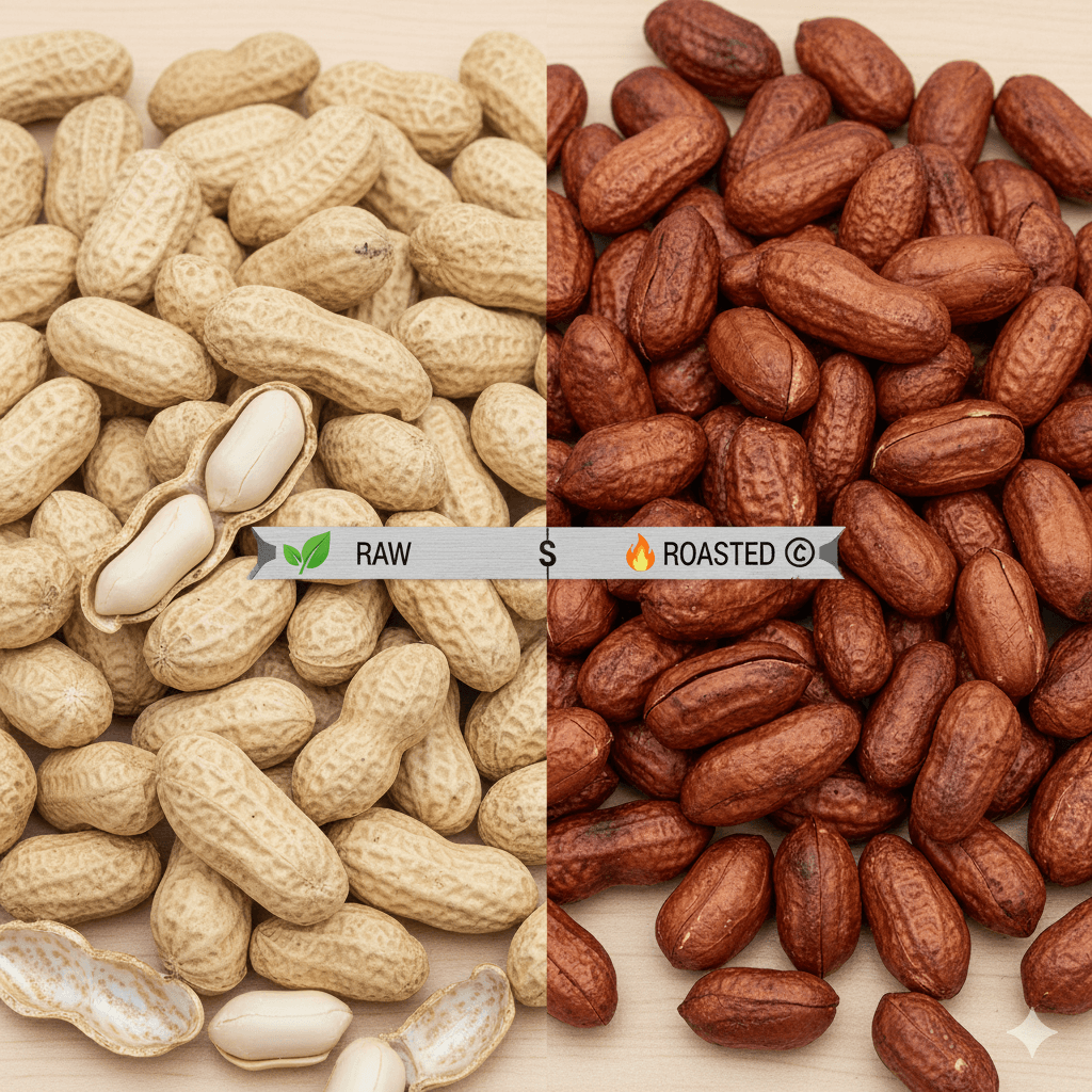 Арахів смажений та сирий. користь ахахісу